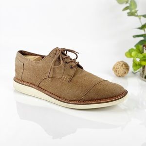 TOM'S Oxford Fashion Sneaker Linen Upper Cap Toe